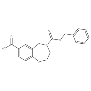 4-[(Benzyloxy)carbonyl]-2,3,4,5-tetrahydro-1,4-benzoxazepine-7-carboxylic acid Structure