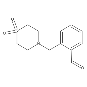 2-[(1,1-Dioxo-1lambda6-thiomorpholin-4-yl)methyl]benzaldehyde结构式