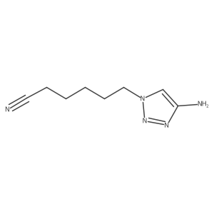6-(4-amino-1H-1,2,3-triazol-1-yl)hexanenitrile结构式