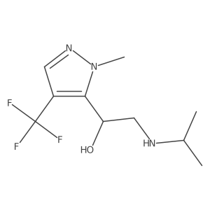 1-[1-methyl-4-(trifluoromethyl)-1H-pyrazol-5-yl]-2-[(propan-2-yl)amino]ethan-1-ol结构式