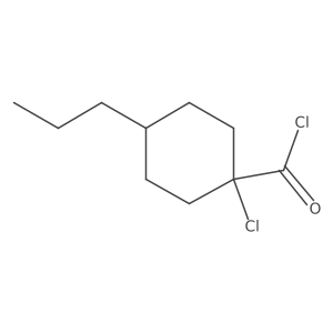 1-Chloro-4-propylcyclohexane-1-carbonyl chloride结构式