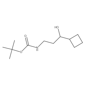 tert-butyl N-(3-cyclobutyl-3-hydroxypropyl)carbamate结构式