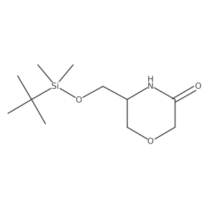5-[[Tert-butyl(dimethyl)silyl]oxymethyl]morpholin-3-one结构式