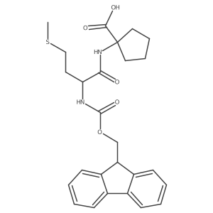 1-[(2R)-2-({[(9H-fluoren-9-yl)methoxy]carbonyl}amino)-4-(methylsulfanyl)butanamido]cyclopentane-1-carboxylic acid Structure