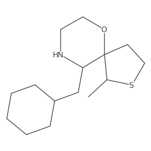 10-(Cyclohexylmethyl)-1-methyl-6-oxa-2-thia-9-azaspiro[4.5]decane Structure