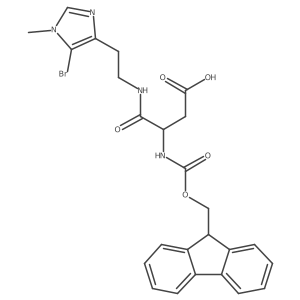3-{[2-(5-bromo-1-methyl-1H-imidazol-4-yl)ethyl]carbamoyl}-3-({[(9H-fluoren-9-yl)methoxy]carbonyl}amino)propanoic acid结构式