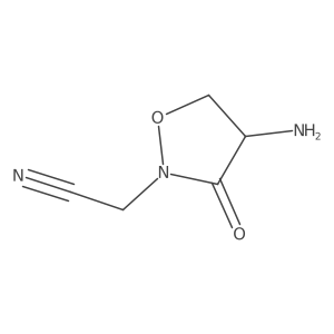 2-(4-Amino-3-oxo-1,2-oxazolidin-2-yl)acetonitrile Structure