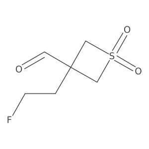 3-(2-Fluoroethyl)-1,1-dioxo-1lambda6-thietane-3-carbaldehyde Structure