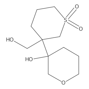 3-(Hydroxymethyl)-3-(3-hydroxyoxan-3-yl)-1lambda6-thiane-1,1-dione Structure