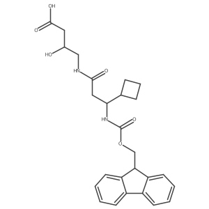 4-[3-cyclobutyl-3-({[(9H-fluoren-9-yl)methoxy]carbonyl}amino)propanamido]-3-hydroxybutanoic acid Structure