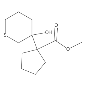 Methyl 1-(3-hydroxythian-3-yl)cyclopentane-1-carboxylate结构式