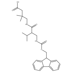 4-{2-[({[(9H-fluoren-9-yl)methoxy]carbonyl}amino)methyl]-3-methylbutanamido}-3,3-dimethylbutanoic acid Structure