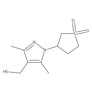 3-[3,5-dimethyl-4-(sulfanylmethyl)-1H-pyrazol-1-yl]-1lambda6-thiolane-1,1-dione Structure