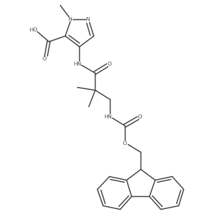 4-[3-({[(9H-fluoren-9-yl)methoxy]carbonyl}amino)-2,2-dimethylpropanamido]-1-methyl-1H-pyrazole-5-carboxylic acid结构式