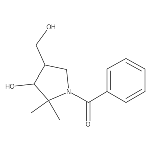 (3-Hydroxy-4-(hydroxymethyl)-2,2-dimethylpyrrolidin-1-yl)(phenyl)methanone结构式