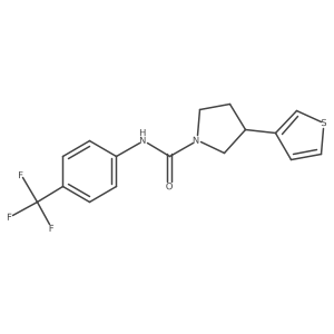 3-(3-thienyl)-N-[4-(trifluoromethyl)phenyl]pyrrolidine-1-carboxamide Structure