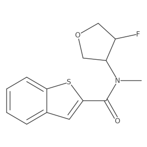 N-(4-fluorooxolan-3-yl)-N-methyl-1-benzothiophene-2-carboxamide结构式