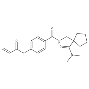 N-{[1-(dimethylcarbamoyl)cyclopentyl]methyl}-4-(prop-2-enamido)benzamide结构式
