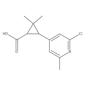rac-(1R,3R)-3-(2-chloro-6-methylpyridin-4-yl)-2,2-dimethylcyclopropane-1-carboxylic acid Structure