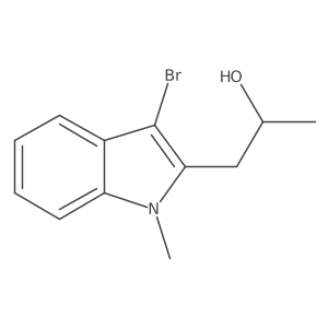 (2R)-1-(3-bromo-1-methyl-1H-indol-2-yl)propan-2-ol结构式