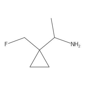 1-[1-(Fluoromethyl)cyclopropyl]ethan-1-amine结构式