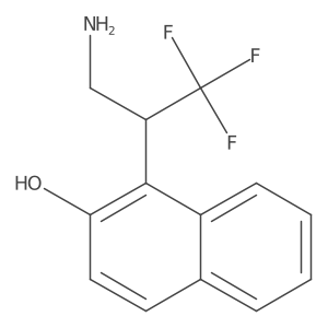 1-[1-(aminomethyl)-2,2,2-trifluoro-ethyl]naphthalen-2-ol Structure