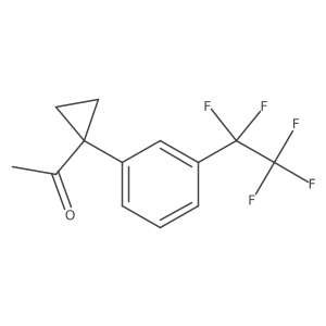 1-{1-[3-(Pentafluoroethyl)phenyl]cyclopropyl}ethan-1-one Structure