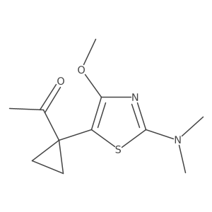 1-{1-[2-(Dimethylamino)-4-methoxy-1,3-thiazol-5-yl]cyclopropyl}ethan-1-one结构式