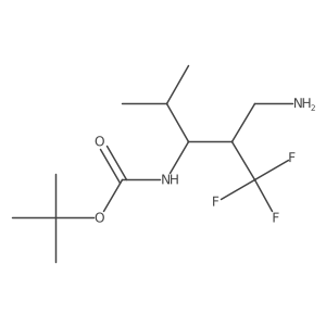 tert-butyl N-[1-amino-4-methyl-2-(trifluoromethyl)pentan-3-yl]carbamate Structure