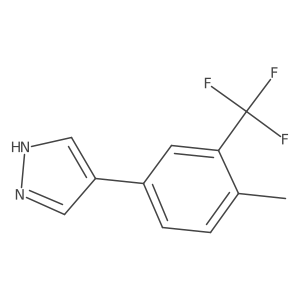 4-[4-methyl-3-(trifluoromethyl)phenyl]-1H-pyrazole结构式