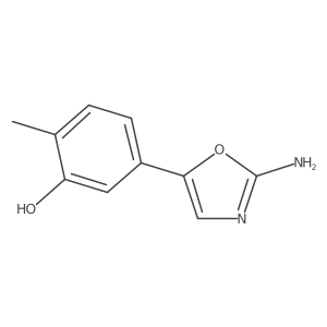 5-(2-Amino-1,3-oxazol-5-yl)-2-methylphenol结构式