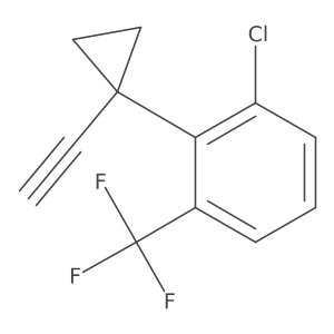 1-Chloro-2-(1-ethynylcyclopropyl)-3-(trifluoromethyl)benzene Structure