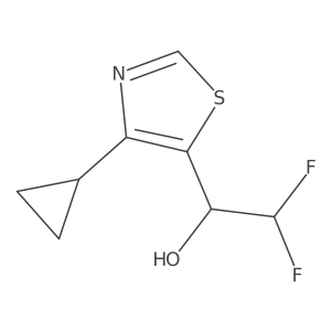 1-(4-Cyclopropyl-1,3-thiazol-5-yl)-2,2-difluoroethan-1-ol Structure