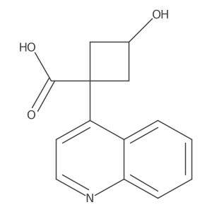 3-Hydroxy-1-(quinolin-4-yl)cyclobutane-1-carboxylic acid Structure