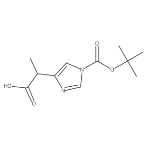 2-{1-[(tert-butoxy)carbonyl]-1H-imidazol-4-yl}propanoic acid结构式