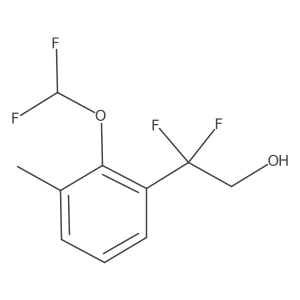 2-[2-(Difluoromethoxy)-3-methylphenyl]-2,2-difluoroethan-1-ol结构式