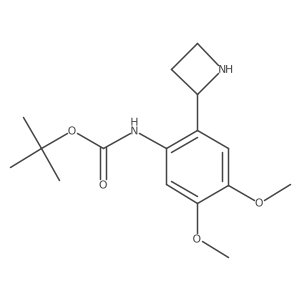tert-butyl N-[2-(azetidin-2-yl)-4,5-dimethoxyphenyl]carbamate结构式