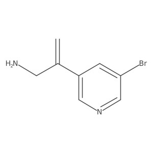 2-(5-Bromopyridin-3-yl)prop-2-en-1-amine结构式