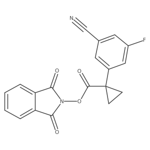 1,3-dioxo-2,3-dihydro-1H-isoindol-2-yl 1-(3-cyano-5-fluorophenyl)cyclopropane-1-carboxylate结构式