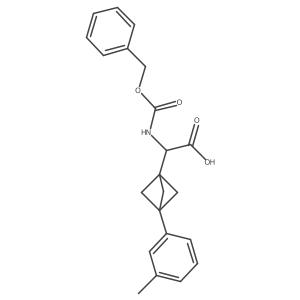 2-[3-(3-Methylphenyl)-1-bicyclo[1.1.1]pentanyl]-2-(phenylmethoxycarbonylamino)acetic acid Structure