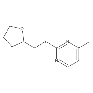 4-Methyl-2-{[(oxolan-2-yl)methyl]sulfanyl}pyrimidine结构式