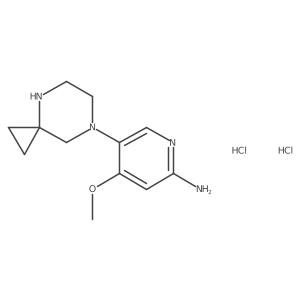 4-Methoxy-5-(4,7-diazaspiro[2.5]octan-7-yl)pyridin-2-amine dihydrochloride结构式