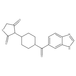 3-(1-(1H-benzo[d]imidazole-5-carbonyl)piperidin-4-yl)thiazolidine-2,4-dione结构式