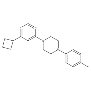 4-Cyclobutyl-6-[4-(4-fluorophenyl)piperazin-1-yl]pyrimidine Structure