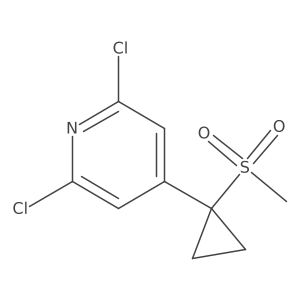 2,6-Dichloro-4-(1-(methylsulfonyl)cyclopropyl)pyridine Structure