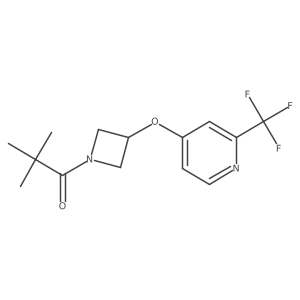 2,2-Dimethyl-1-(3-{[2-(trifluoromethyl)pyridin-4-yl]oxy}azetidin-1-yl)propan-1-one结构式