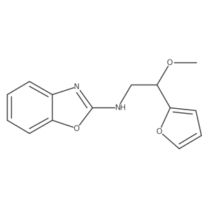 N-[2-(Furan-2-yl)-2-methoxyethyl]-1,3-benzoxazol-2-amine结构式