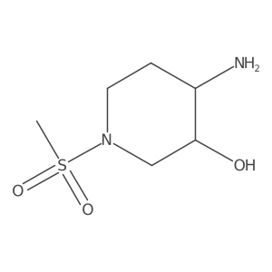(3R,4R)-4-amino-1-methanesulfonylpiperidin-3-ol结构式