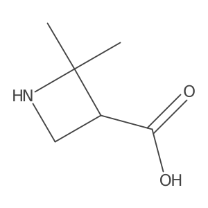 2,2-Dimethylazetidine-3-carboxylic acid结构式