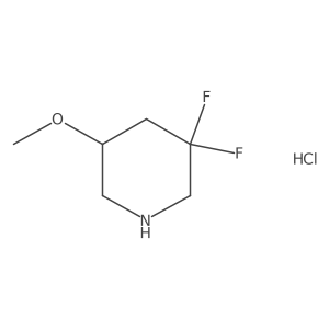 (5R)-3,3-difluoro-5-methoxypiperidinehydrochloride结构式